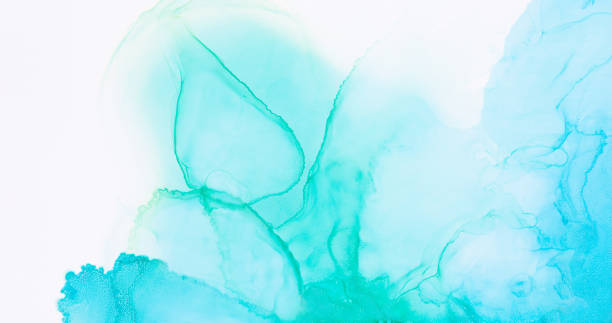 istock Hand painted alcohol ink art, bright abstract painting. 1344036789