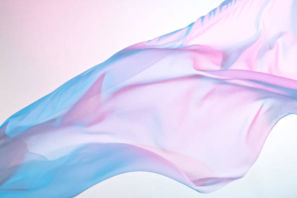 istock Smooth elegant colorful transparent cloth separated on white background. 1344038182