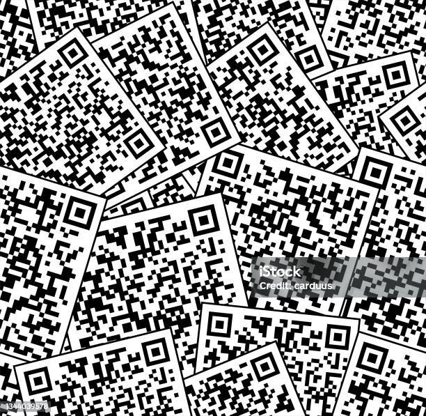 Seamless Black And White Code Pattern Stock Illustration - Download ...