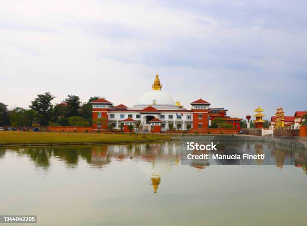 Buddhist Temples In Lumbini Stock Photo - Download Image Now - Lumbini - Nepal, Ancient, Antique