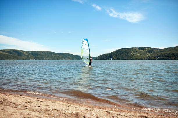 A perfect day with lots of wind for sailing on the Danube in Zemun