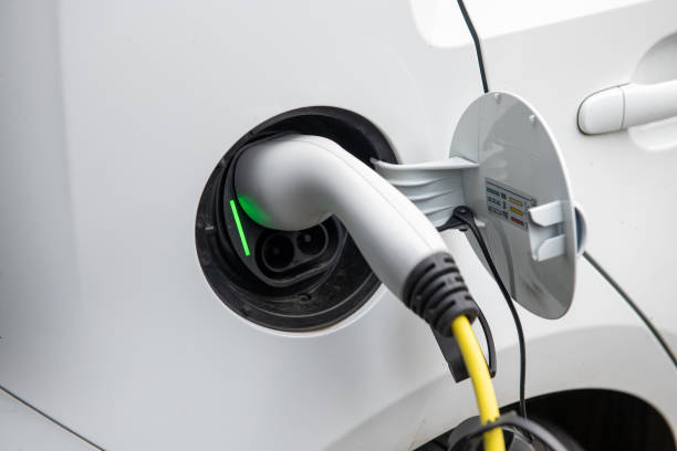istock Electric car charging at home 1344043960