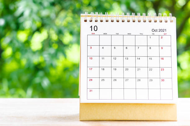istock October 2021 Calendar desk for organizer to plan 1344044707