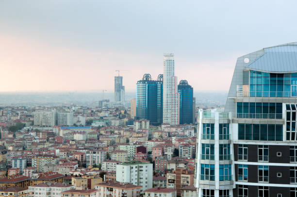 Modern buildings construction in Istanbul Gentrification of the old apartments, to the huge towers in Istanbul complexity architecture stock pictures, royalty-free photos & images