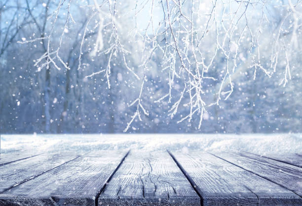 istock Winter Christmas scenic landscape with copy space. 1344049345