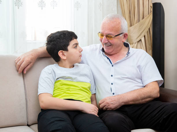 istock Grandfather with grandson. 1344050720