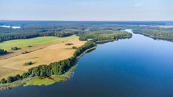 Beautiful lakes, Mecklenburg Lake District - aerial view