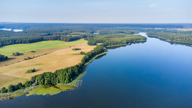 Beautiful lakes, Mecklenburg Lake District - aerial view Beautiful lakes, Mecklenburg Lake District - aerial view mecklenburg vorpommern stock pictures, royalty-free photos & images