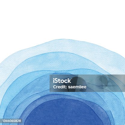 istock Watercolor Abtract Gradient Blue Circles 1344065828