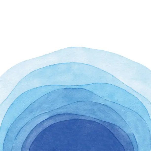 Vector illustration of Watercolor Abtract Gradient Blue Circles