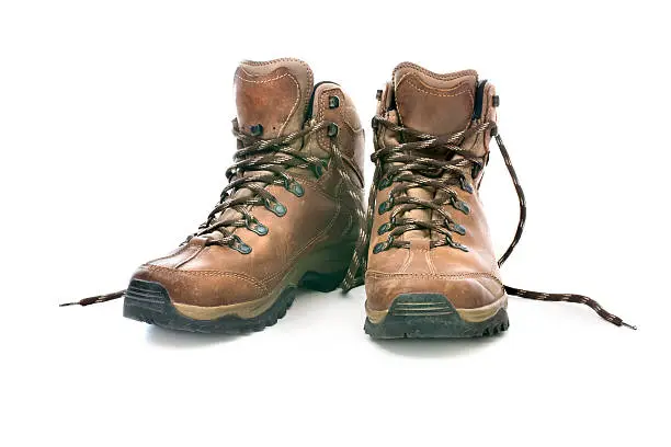 a pair of hiking boots