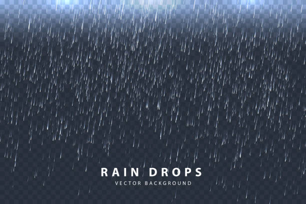 illustrazioni stock, clip art, cartoni animati e icone di tendenza di pixel rain fall abstract texture sfondo scuro - pioggia