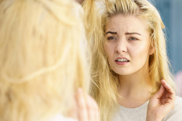 istock Woman having problem with her hair 1344076914