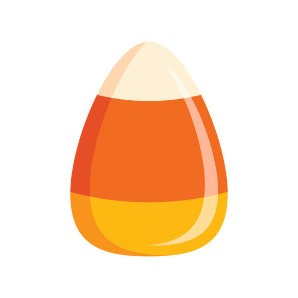 One Candy Corn sweet food icon vector Popular halloween candy icon vector isolated on a white background candy corn stock illustrations