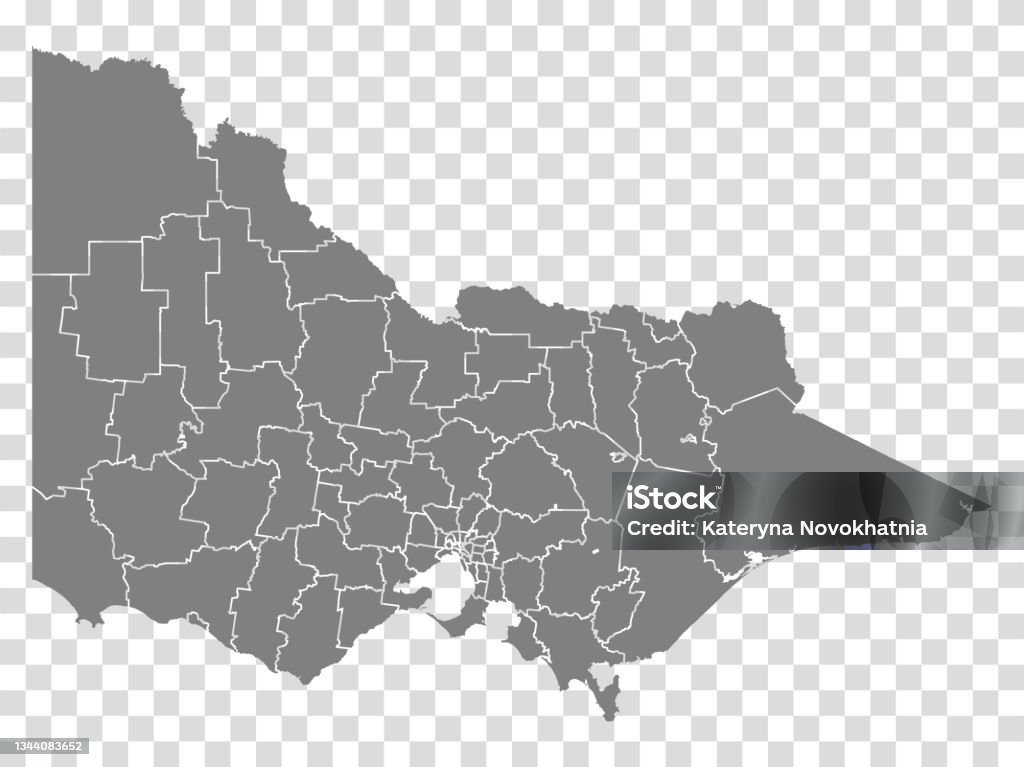 Victoria Map State View State Of Victoria Map On Transparent Background Map State Of Victoria ...
