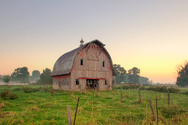 istock Old Weathered Red Barn-Howard County, Indiana 1344083961