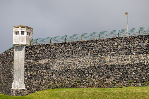 The old prison in Ponta Delgada the main city on the Portuguese Azorean Island San Miguel in the center of the North Atlantic Ocean