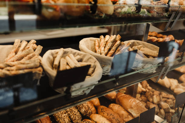 istock Interior shot of modern bakery or fast food restaurant 1344094292