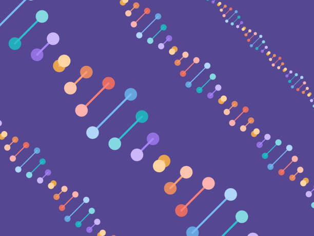 DNA Strand Abstract Background DNA science strand abstract background pattern. genetics stock illustrations