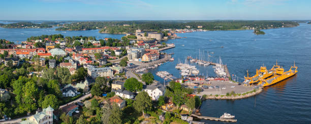 istock Aerial view of Vaxholm 1344097888