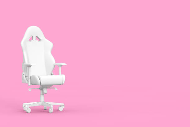 istock Professional Modern White Computer Gaming Armchair as Clay Style. 3d Rendering 1344099451