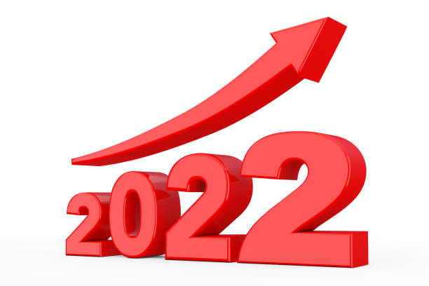 istock Progress Arrow in New 2022 Year Sign. 3d Rendering 1344100637