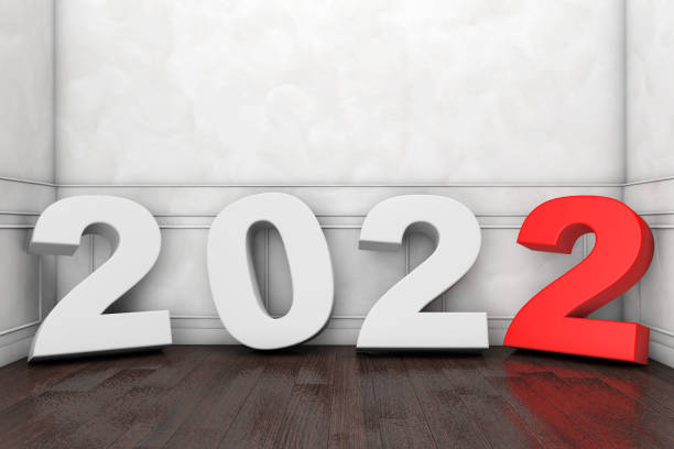istock 2022 New Year Sign in Empty Room. 3d Rendering 1344100861