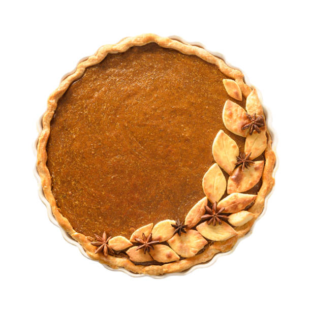 istock American Pumpkin pie for Thanksgiving Day isolated on white. 1344101982