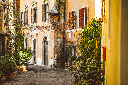 Street view in Trastevere, Rome's favorite neighborhood