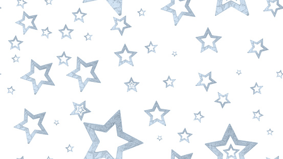 Blue Star Pattern on White