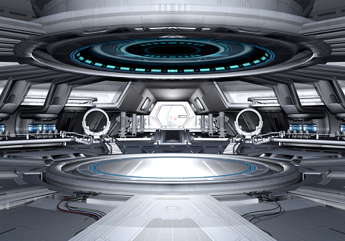 3D illustration of Sci-fi base