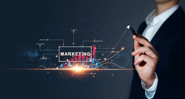 istock Businessman holding analysis a graph growth. Digital marketing concept.  Development and analysis contents on global network. 1344105378
