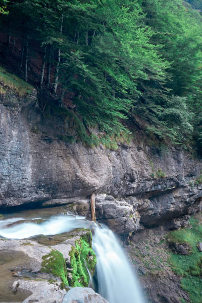 istock Waterfall with silk effect on the water in a beautiful natural site 1344105969