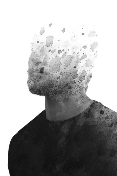 istock Paintography. Creative portrait of unrecognizable person. 1344106245