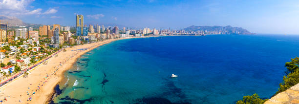 istock Panoramic view of Poniente Beach in Benidorm 1344108833