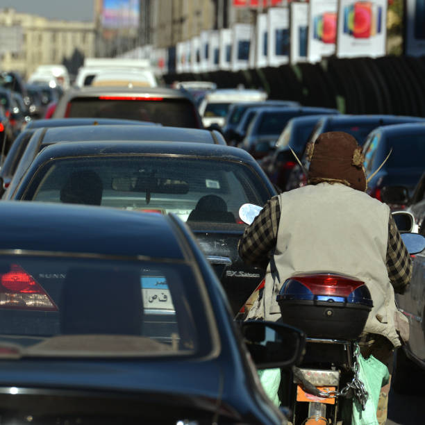 heavy traffic - tourism outdoors egypt africa imagens e fotografias de stock