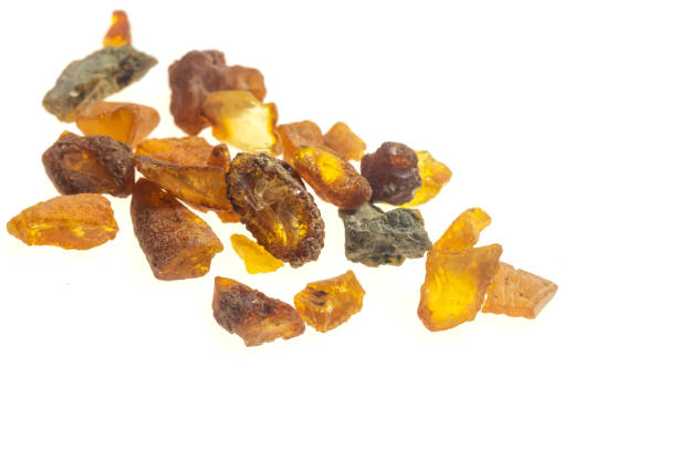 istock golden amber on a white isolated background 1344109086