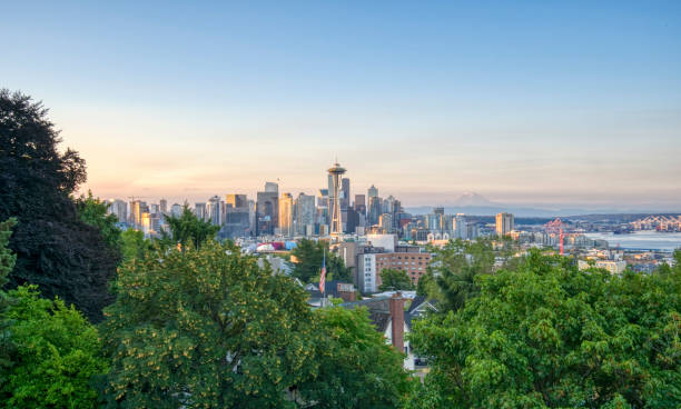 istock Summer Sunrise Over Seattle, Washington's Downtown Skyline as Seen From Kerry Park 1344117508