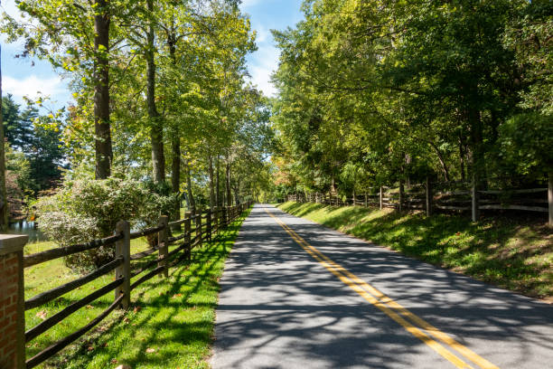 Peaceful country road in Maryland, near Sugarloaf Mountain.