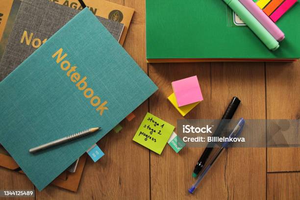 Planning Workflow For The Office Or School Plan And Organization For Home Office Business Or Learning Stock Photo - Download Image Now