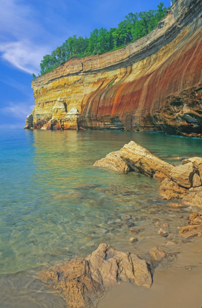 istock Mineral Stained Cliff Pictured Rocks National Lakeshore 1344125840