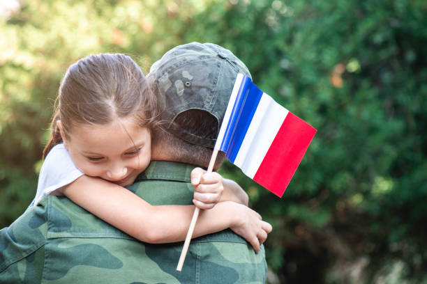 French Soldier And His Daughter
