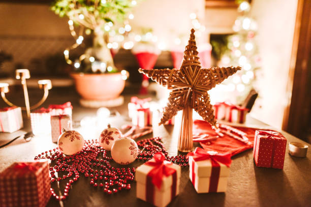 istock christams decoration on the table 1344136992