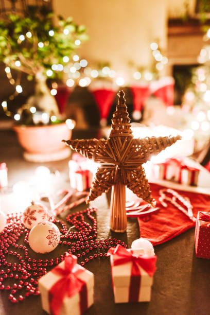 istock christams decoration on the table 1344137596