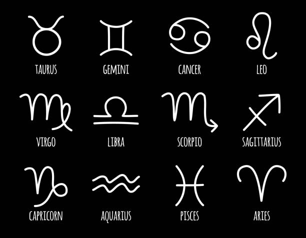 istock Vector set bundle of hand drawn doodle sketch astrological zodiac sign 1344139863