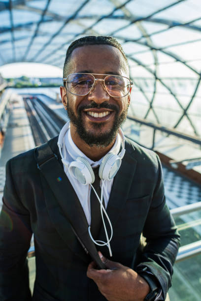 istock Successful young businessman with headphones 1344142852