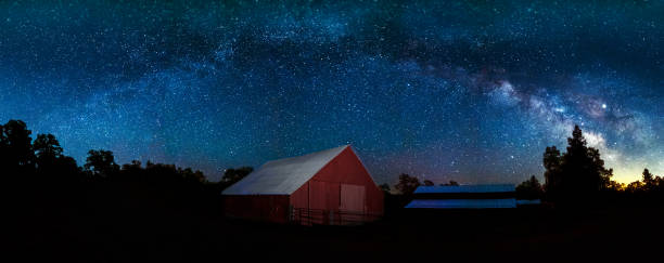 The Milky Way Arcing over a barn