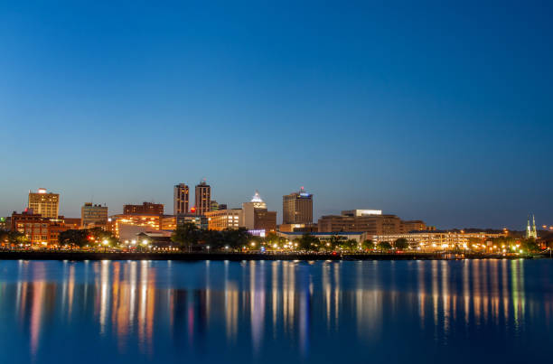 istock Downtown Peoria At Dusk With A Clear Sky (Some Corporate Signs Smeared) 1344149795