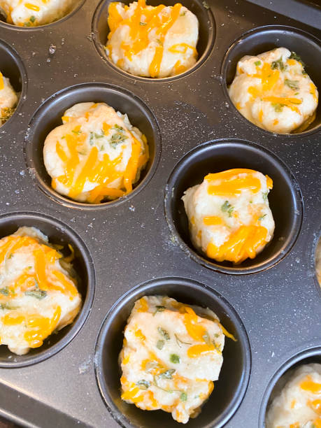 istock Homemade Fresh Cheese Biscuits In A Baking Pan 1344153484