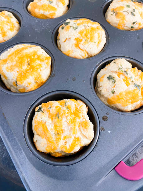 istock Homemade Fresh Cheese Biscuits In A Baking Pan 1344153500